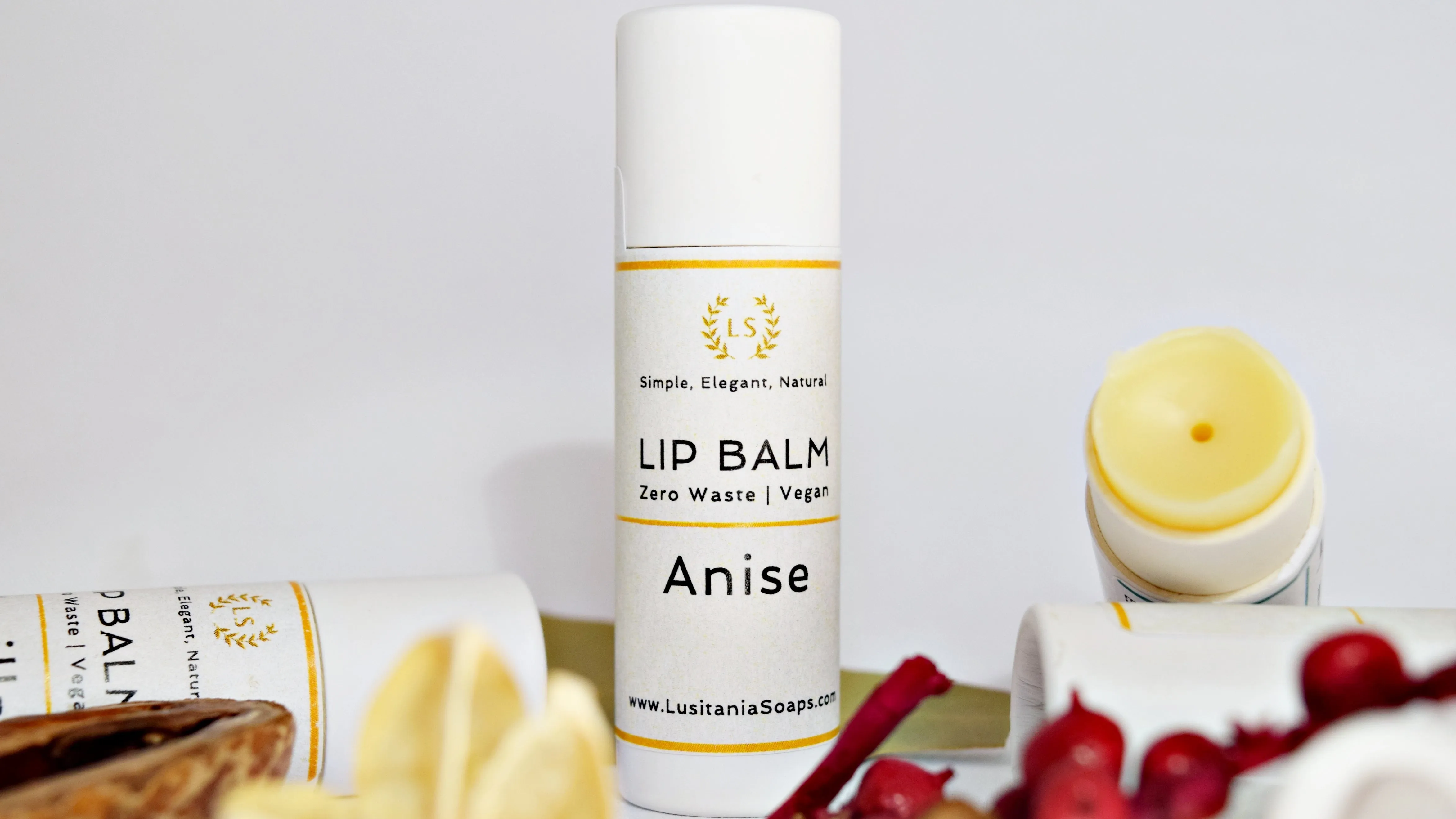 Zero Waste Lip Balm, Vegan & Ultra Moisturizing